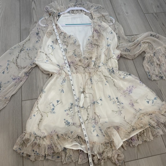 ZIMMERMANN Paradiso Ruffled Floral-print Silk Romper In Cream Floral - Picture 12 of 16